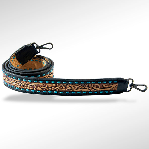 LC-ADSTF109 Hand Tooled Genuine Leather Handle Strap