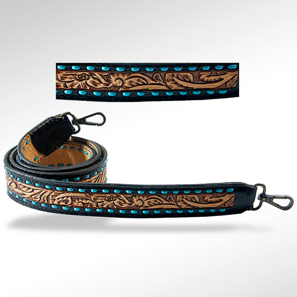 LC-ADSTF109 Hand Tooled Genuine Leather Handle Strap