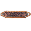 LC-ADBRF101 Hand-Tooled Leather Wristband - Western Floral with Whipstitch & Snap Closure