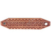 LC-ADBRF106 Hand-Tooled Leather Wristband - Geometric Pattern with Snap Closure