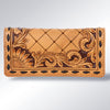 ADBG495 American Darling Hand Tooled Floral Buck Stitched Leather Western Wallet Bag