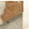 ADBG471 Premium Genuine Hair on Hide Coin Purse with Secure Zip Top and Leather Pull