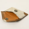 ADBG471 Premium Genuine Hair on Hide Coin Purse with Secure Zip Top and Leather Pull