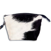 ADBG443 Genuine Hair on Hide Compact Coin Purse with Secure Top Zip Closure