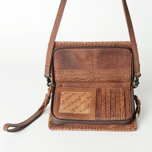 ADBG485 American Darling Braided Cowhide Leather Organiser Bag