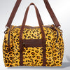 ADBG254 American Darling Duffel Bag - Handcrafted Hair-On Cowhide & Genuine Leather Travel Bag