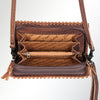 ADBG485 Handcrafted Western Leather Tooled Crossbody Convertible Bag