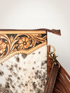 ADBG402 American Darling Hand Tooled Leather Hair-On Small Cross body Bag