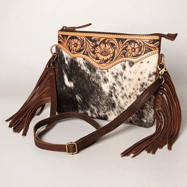 ADBG402 American Darling Hand Tooled Leather Hair-On Small Cross body Bag
