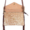 ADBGD101 American Darling Western Hand Tooled Floral Envelope - Turquoise Stone & Cowhide