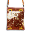 ADBG336SUNF American Darling Hand Tooled Sunflower Cross body Bag
