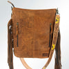 ADBG316 American Darling Hand Tooled Leather Large Cross body Bag