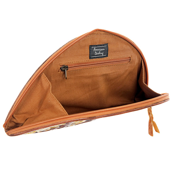 ADBG338 American Darling Hand Tooled Leather Taco Bag