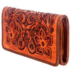 ADBG486 American Darling Hand Tooled Floral Leather Western Wallet Bag