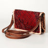 ADBG485M Western Hand Tooled Genuine Leather Crossbody Wallet Clutch Organiser Bag