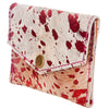 LC-ADBGZ141 Hair-On Cowhide Coin Purse - Western Leather Mini Wallet