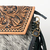 ADBGD111 American Darling Genuine Leather Hair On Hide Fringe Crossbody Envelope