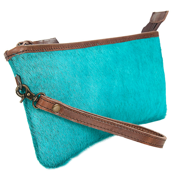 ADBG344 American Darling Hair On Hide Leather Western Style Wristlet Clutch Purse