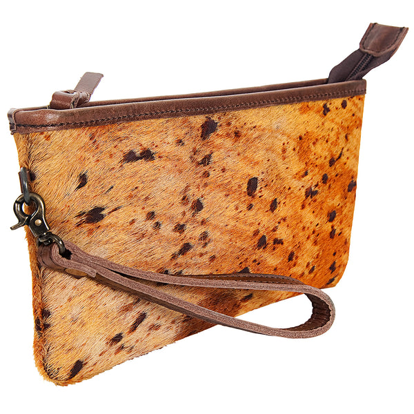 ADBG344 American Darling Hair-On Cowhide Wristlet Bag