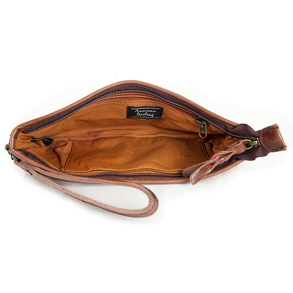 ADBG344 American Darling Hair-On Cowhide Wristlet Bag