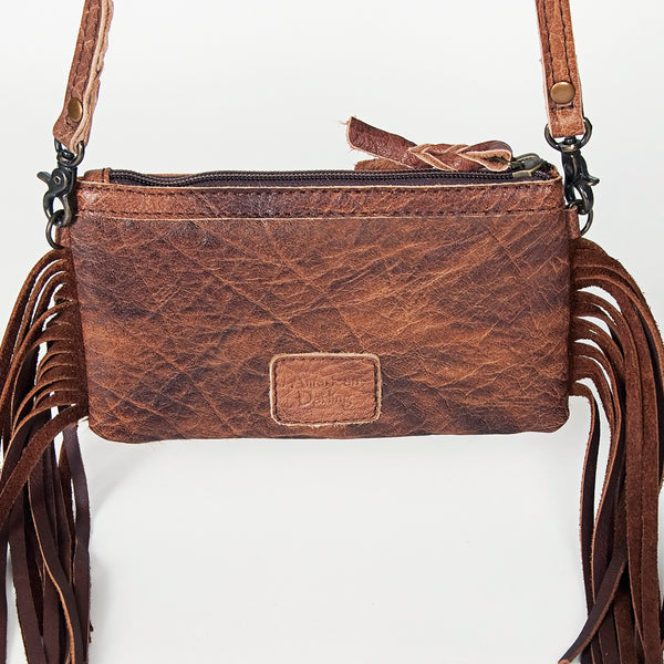 ADBGS142 Mini Crossbody - Hair-On Leather Fringe Bag with Removable Strap
