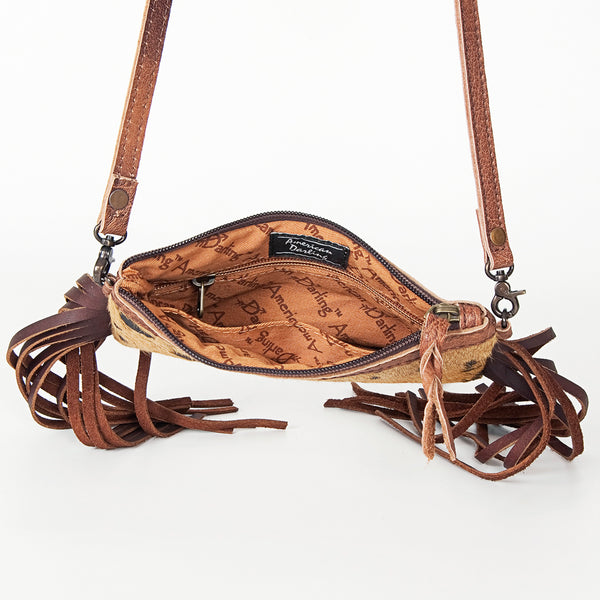 ADBGS142 Mini Crossbody - Hair-On Leather Fringe Bag with Removable Strap