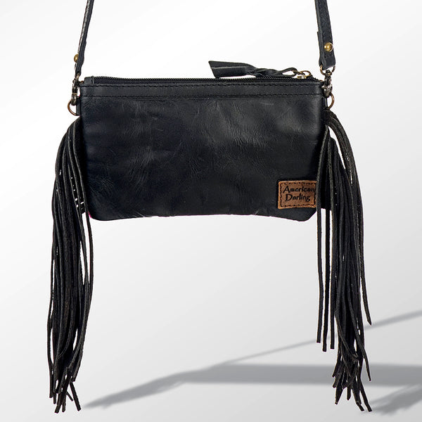 ADBGS142 Mini Crossbody - Hair-On Leather Fringe Bag with Removable Strap