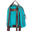 ADBGS156 Natural Cowhide Leather Backpack with Hand-Tooled Floral Pocket - Western Style