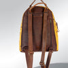 ADBGS156 Natural Cowhide Leather Backpack with Hand-Tooled Floral Pocket - Western Style