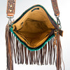 ADBGS192 Large Crossbody Genuine Western Leather Women Bag Pearl