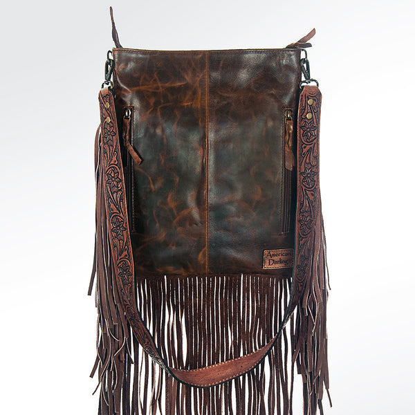 ADBGS192 Large Crossbody Genuine Western Leather Women Bag Pearl