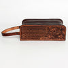 ADBGZ165 Hand Tooled Leather Toiletry Bag - Western Dopp Kit for Travel & Grooming