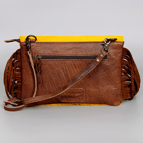 ADBG501 American Darling Small Cross body Bag - Hair-On Cowhide Hand Tooled Floral Leather