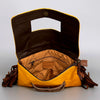 ADBG501 American Darling Small Cross body Bag - Hair-On Cowhide Hand Tooled Floral Leather
