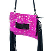 ADBG501 American Darling Small Cross body Bag - Hair-On Cowhide Hand Tooled Floral Leather