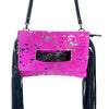 ADBG501 American Darling Small Cross body Bag - Hair-On Cowhide Hand Tooled Floral Leather