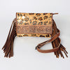 ADBG506CHEGOFRNG American Darling Small Cross Body Bag - Hand Tooled Floral & Hair-On Cowhide Western Bag
