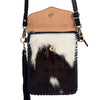 ADBGD115 American Darling Hand Tooled Floral & Hair-On Cowhide Cross body Bag with Tassels