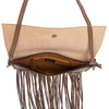 ADBGD116 American Darling Hand Tooled Leather Envelope Crossbody with Fringes