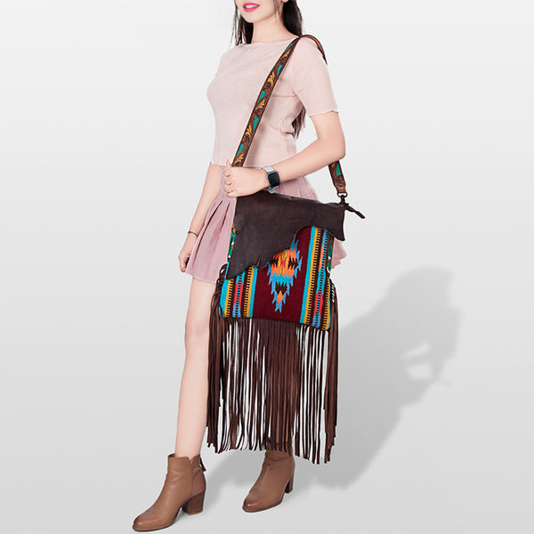 LC-ADBGZ175G Messenger Genuine Western Leather Women Bag
