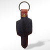 LC-ADKR145 Tooled Leather Cactus Keyring with Heart Accent Western Style