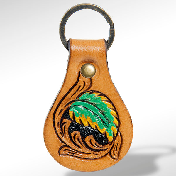 LC-ADKR148 Hand Tooled Genuine Leather Keyring