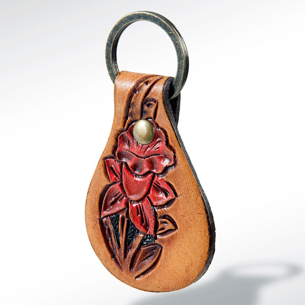 LC-ADKR149 Hand Tooled Genuine Leather Keyring
