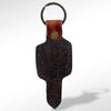 LC-ADKR161 Tooled Leather Green Cactus Keyring Western Saguaro Design