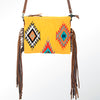 ADBG236 American Darling Cross body Bag with Woven Saddle Blanket & Fringes