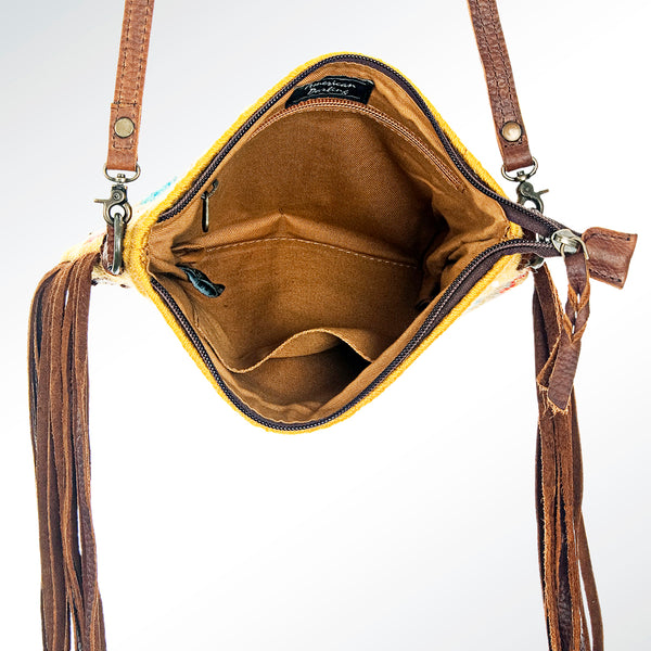 ADBG236 American Darling Cross body Bag with Woven Saddle Blanket & Fringes