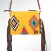 ADBG236 American Darling Cross body Bag with Woven Saddle Blanket & Fringes