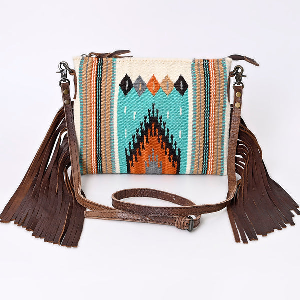 ADBG236 American Darling Western Cross body Bag with Saddle Blanket & Fringes