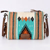 ADBG236 American Darling Western Cross body Bag with Saddle Blanket & Fringes