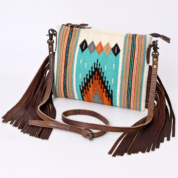 ADBG236 American Darling Western Cross body Bag with Saddle Blanket & Fringes